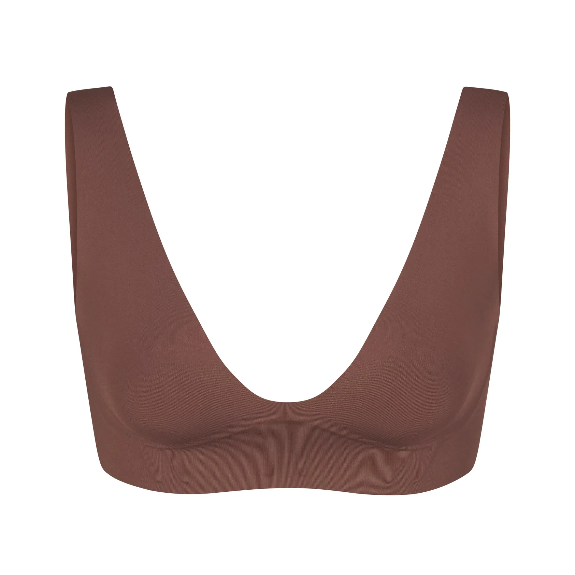 BONDED CORSET PLUNGE BRALETTE | COFFEE