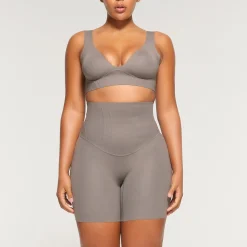BONDED CORSET SHORT | STEEL
