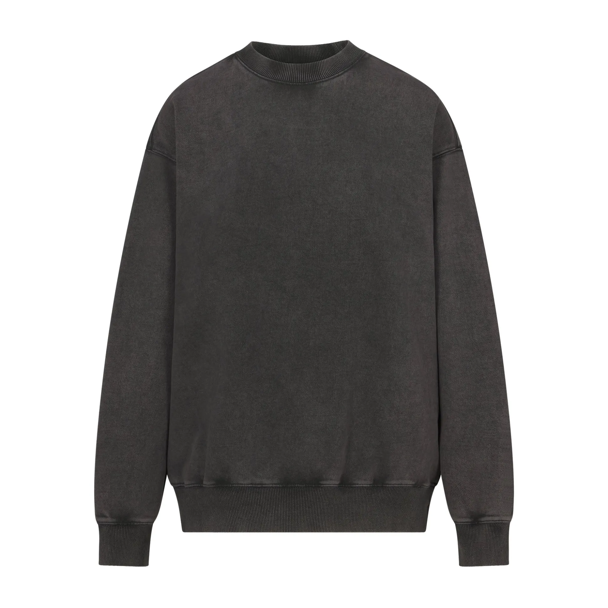 BOYFRIEND FLEECE CREWNECK PULLOVER | ASH