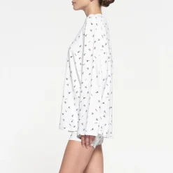 BOYFRIEND LONG SLEEVE T-SHIRT AND BOXER SET | SKI PRINT