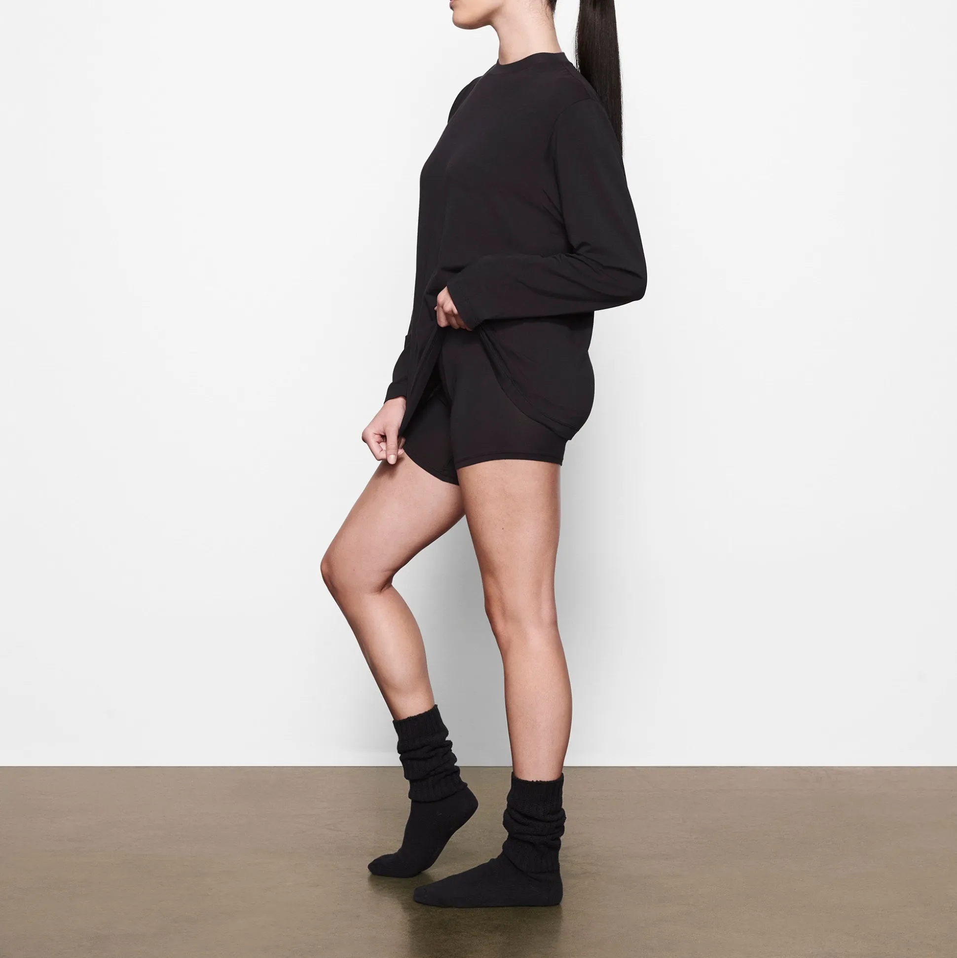 BOYFRIEND LONG SLEEVE T-SHIRT | ONYX