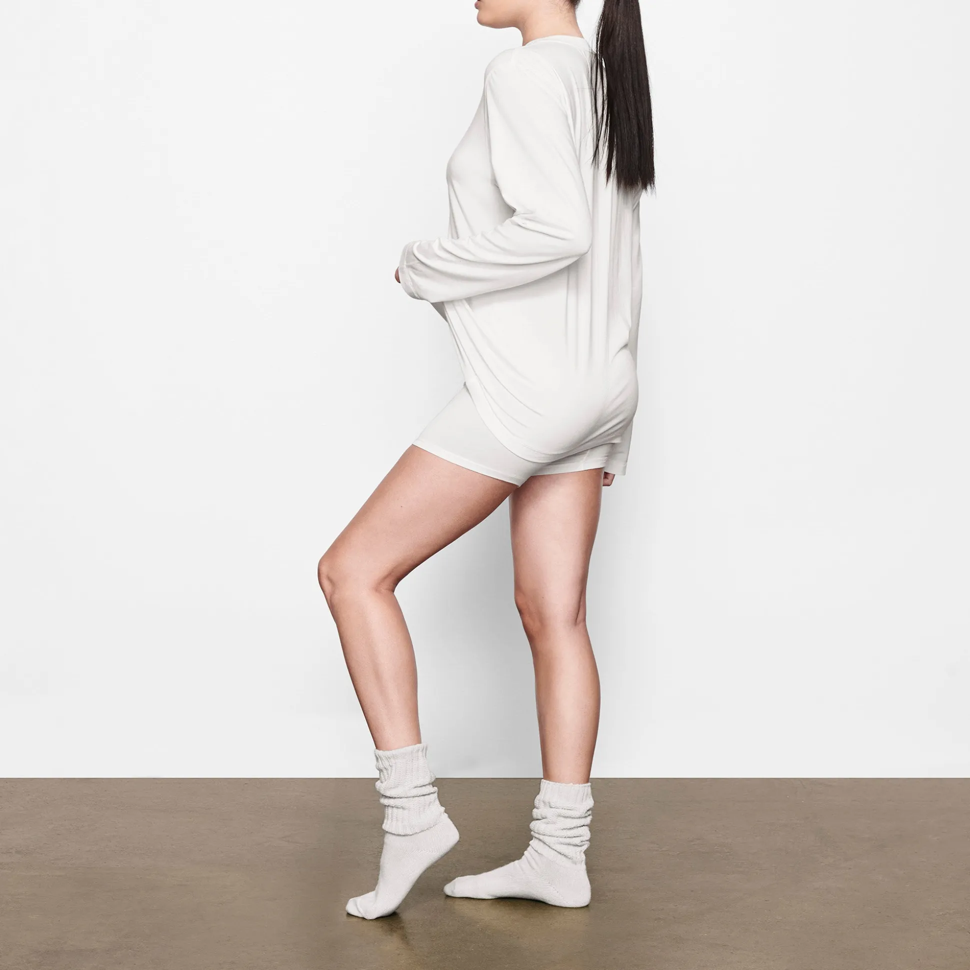 BOYFRIEND LONG SLEEVE T-SHIRT | MARBLE
