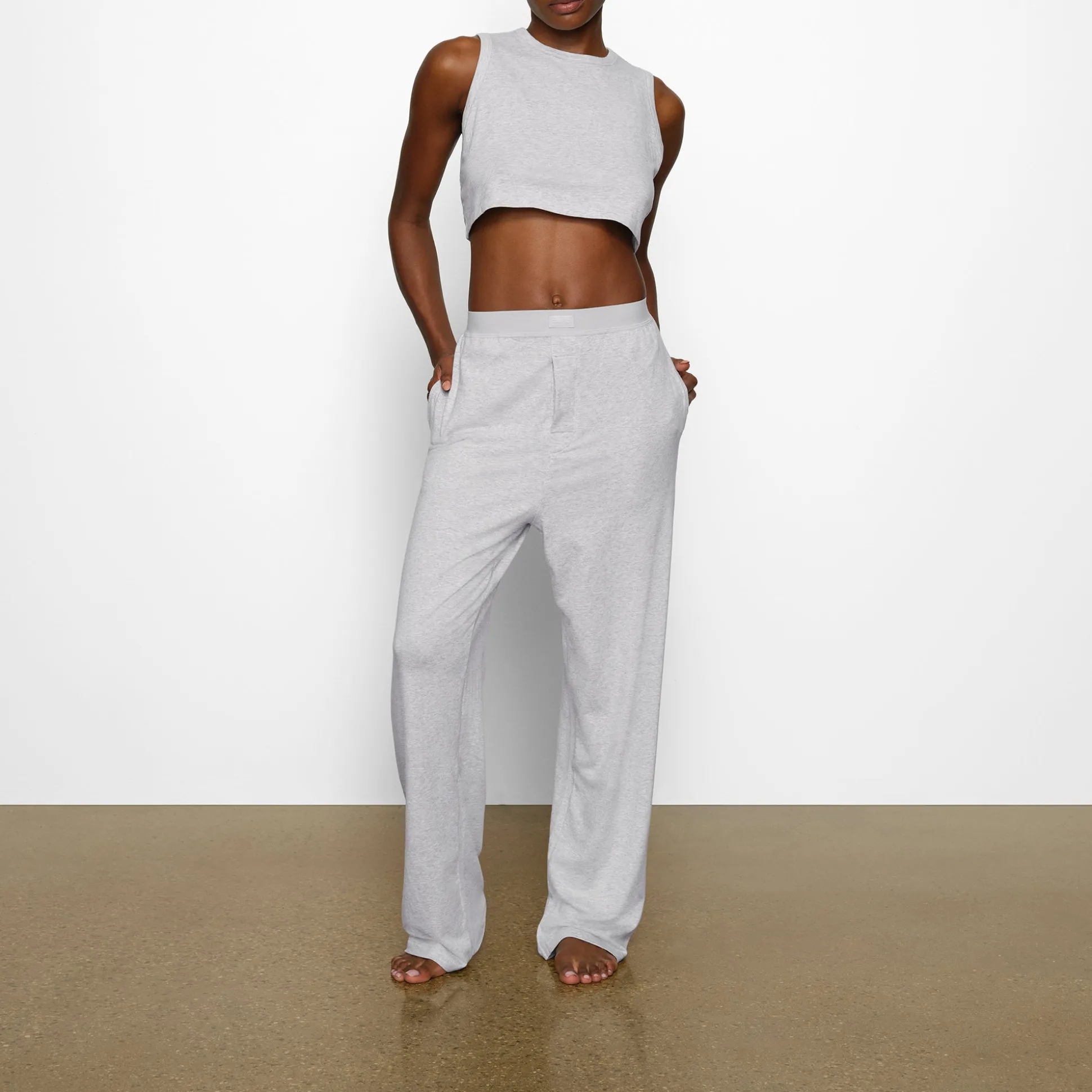 BOYFRIEND LOOSE PANT | LIGHT HEATHER GREY