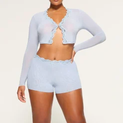 BRIDAL MESH SHORT | GLACIER