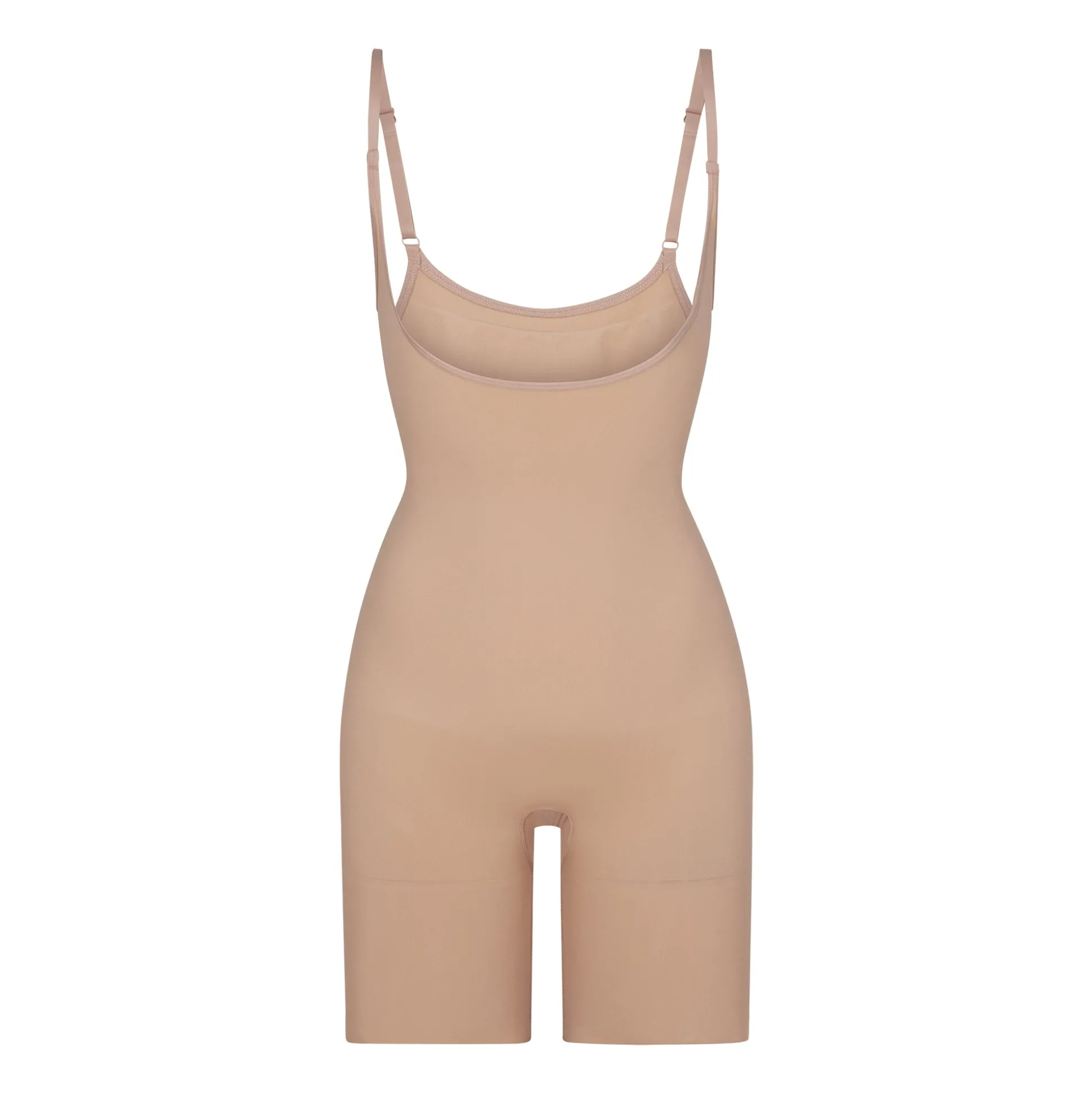 BUTT ENHANCING OPEN BUST BODYSUIT | CLAY