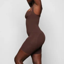 BUTT ENHANCING OPEN BUST BODYSUIT | COCOA