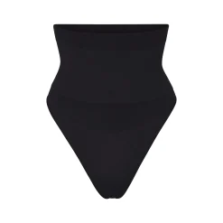CORE CONTROL HIGH-WAISTED THONG | ONYX