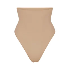 CORE CONTROL HIGH-WAISTED THONG | CLAY