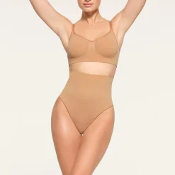 CORE CONTROL HIGH-WAISTED THONG | OCHRE