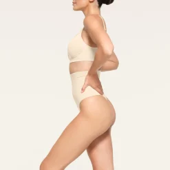CORE CONTROL HIGH-WAISTED THONG | SAND