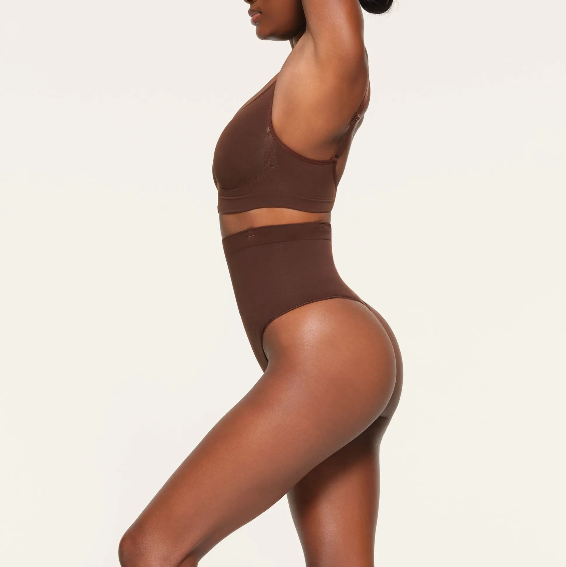CORE CONTROL HIGH-WAISTED THONG | COCOA