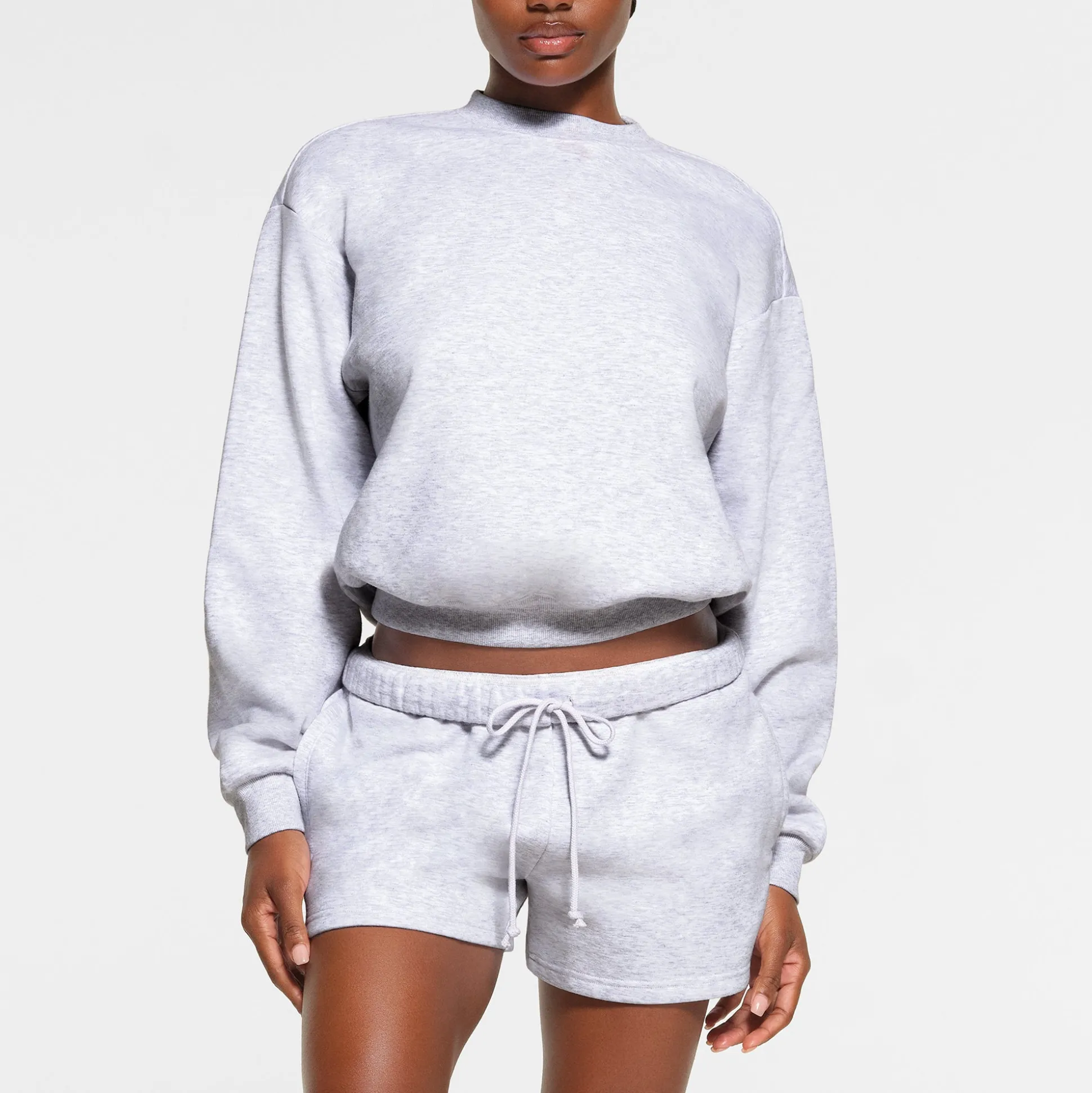 COTTON FLEECE CLASSIC CREWNECK | LIGHT HEATHER GREY
