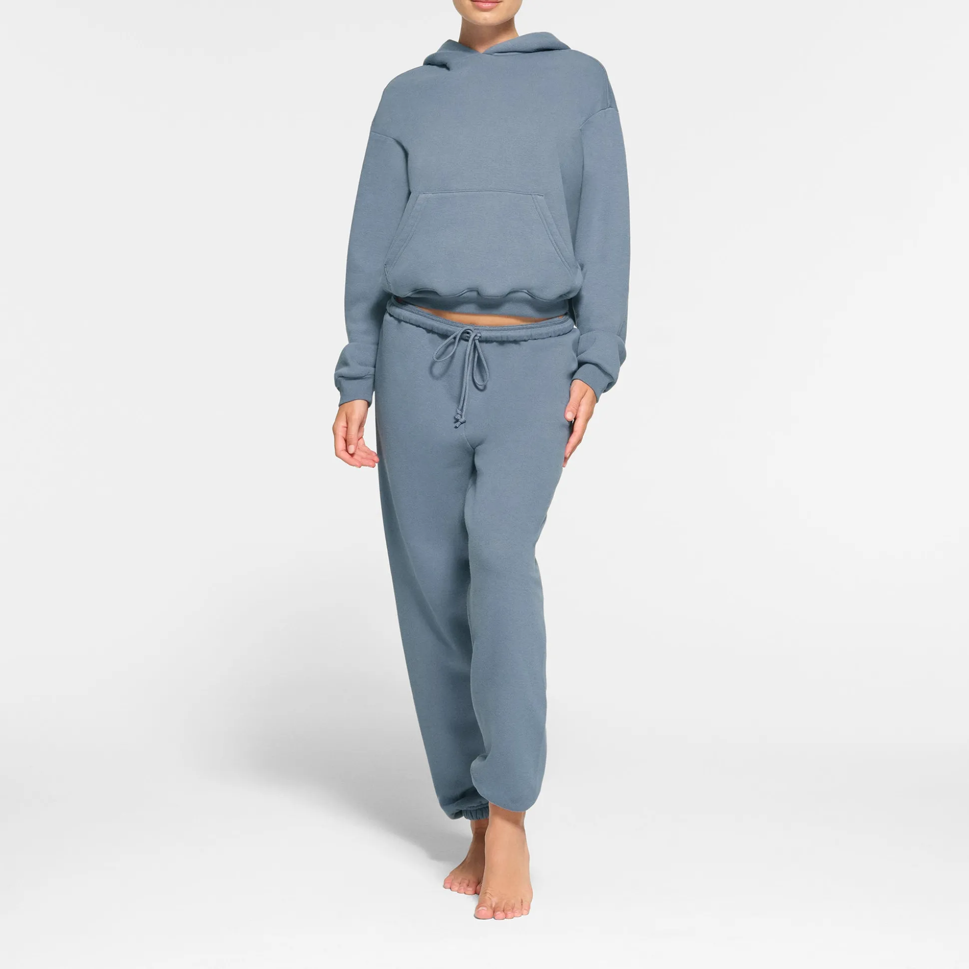 COTTON FLEECE CLASSIC HOODIE | STEEL BLUE
