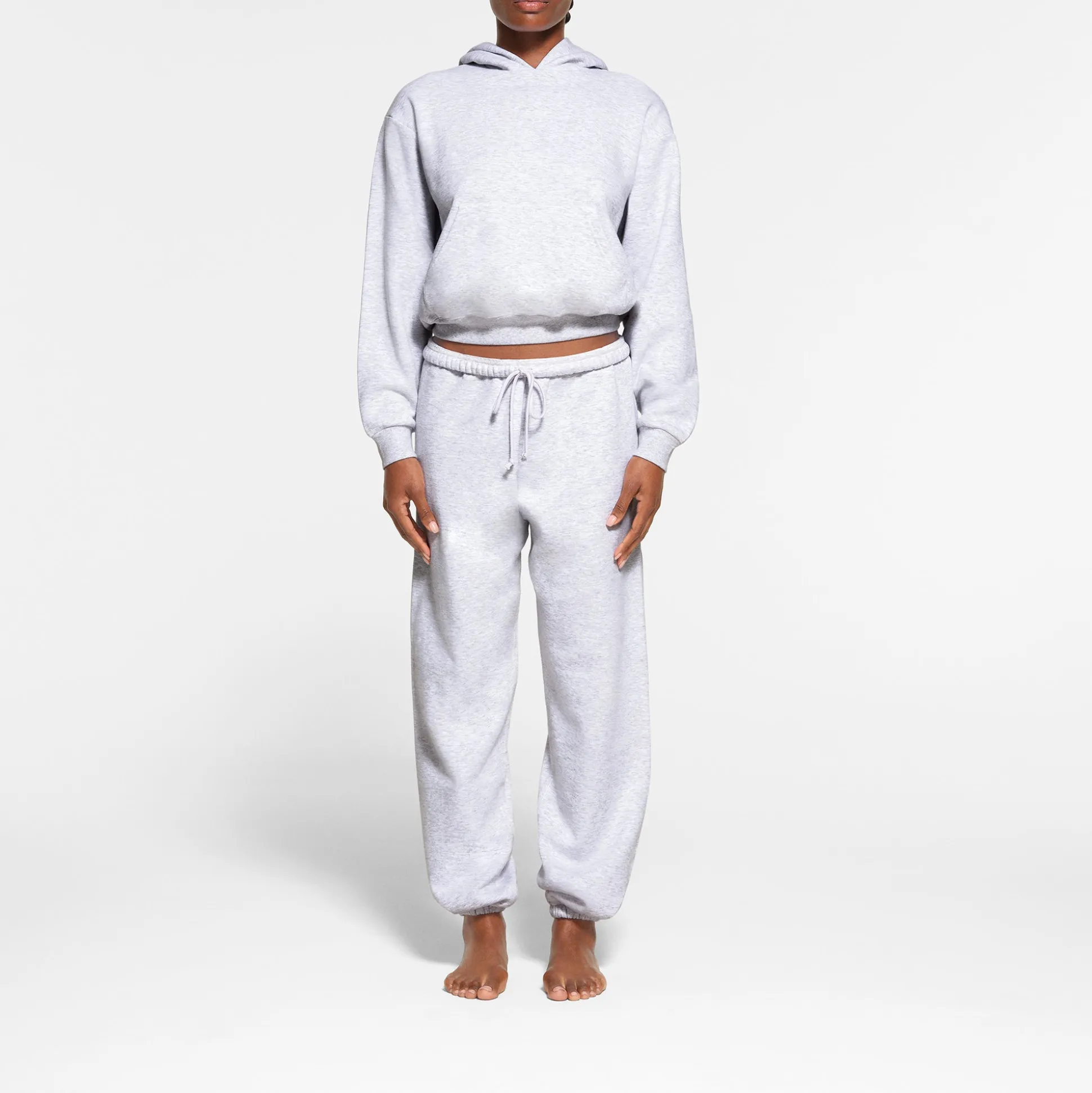 COTTON FLEECE CLASSIC HOODIE | LIGHT HEATHER GREY