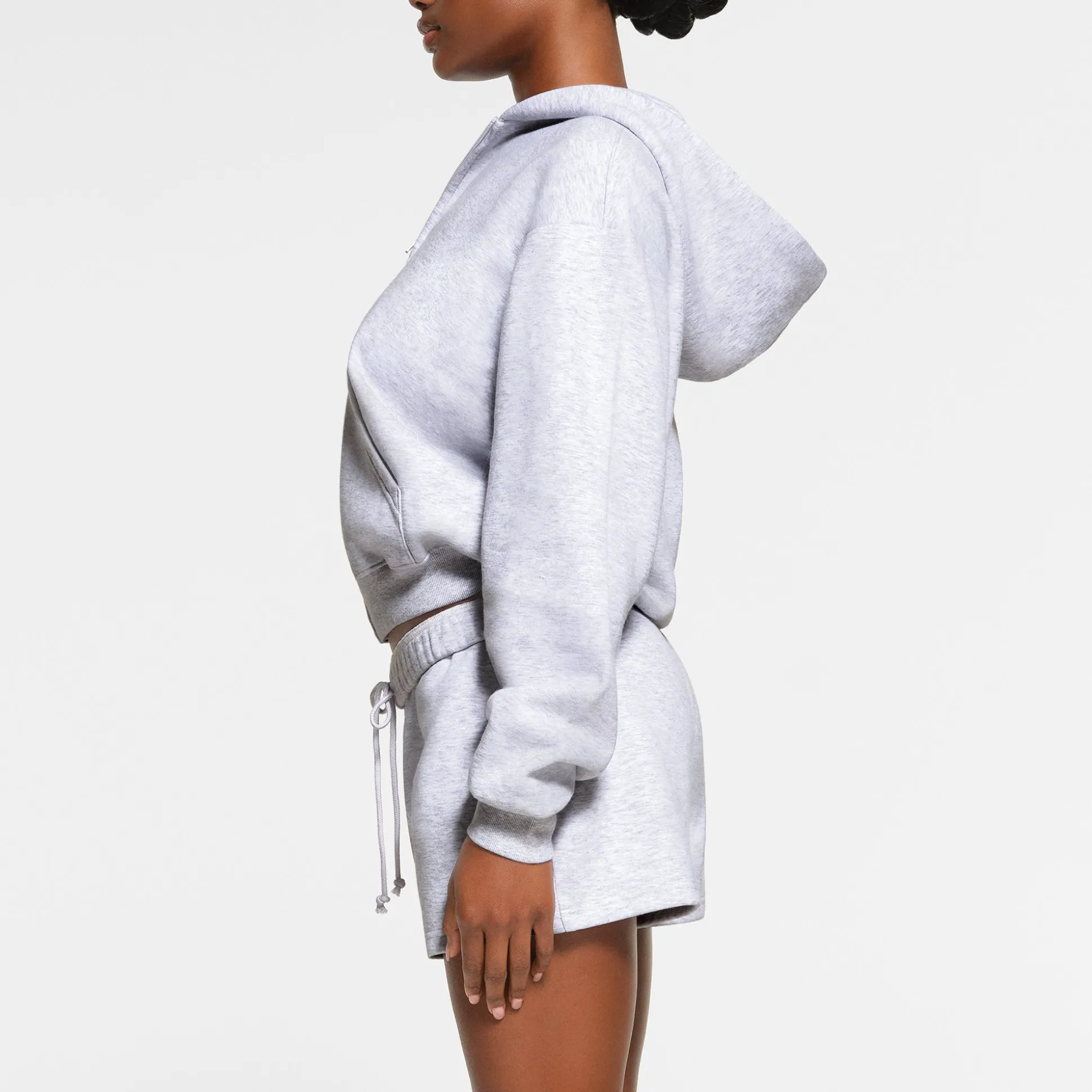 COTTON FLEECE CLASSIC SHORT | LIGHT HEATHER GREY