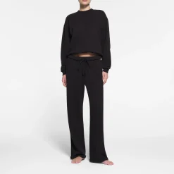 COTTON FLEECE CLASSIC STRAIGHT LEG PANT | ONYX