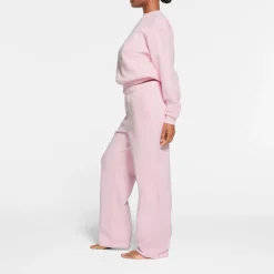 COTTON FLEECE CLASSIC STRAIGHT LEG PANT | CHERRY BLOSSOM
