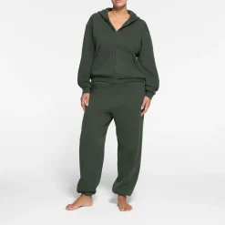 COTTON FLEECE CLASSIC ZIP UP HOODIE | SPRUCE