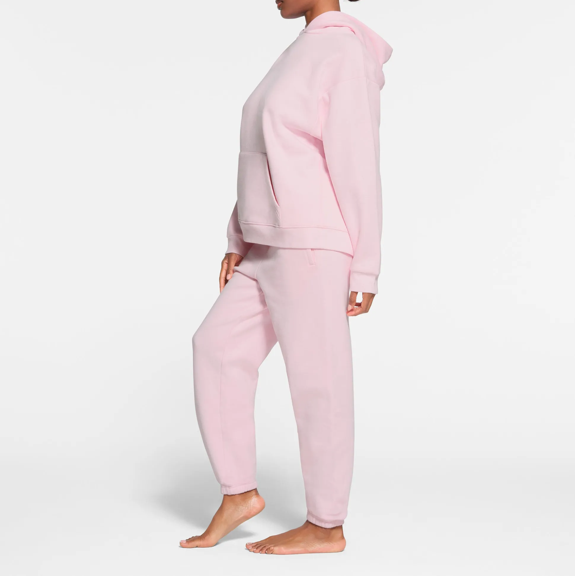 COTTON FLEECE OVERSIZED HOODIE | CHERRY BLOSSOM