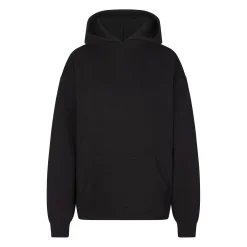 COTTON FLEECE OVERSIZED HOODIE | ONYX