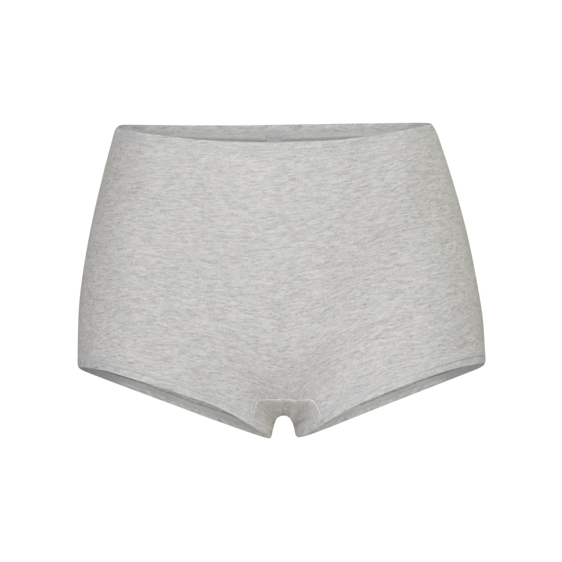 COTTON JERSEY BOY SHORT | LIGHT HEATHER GREY