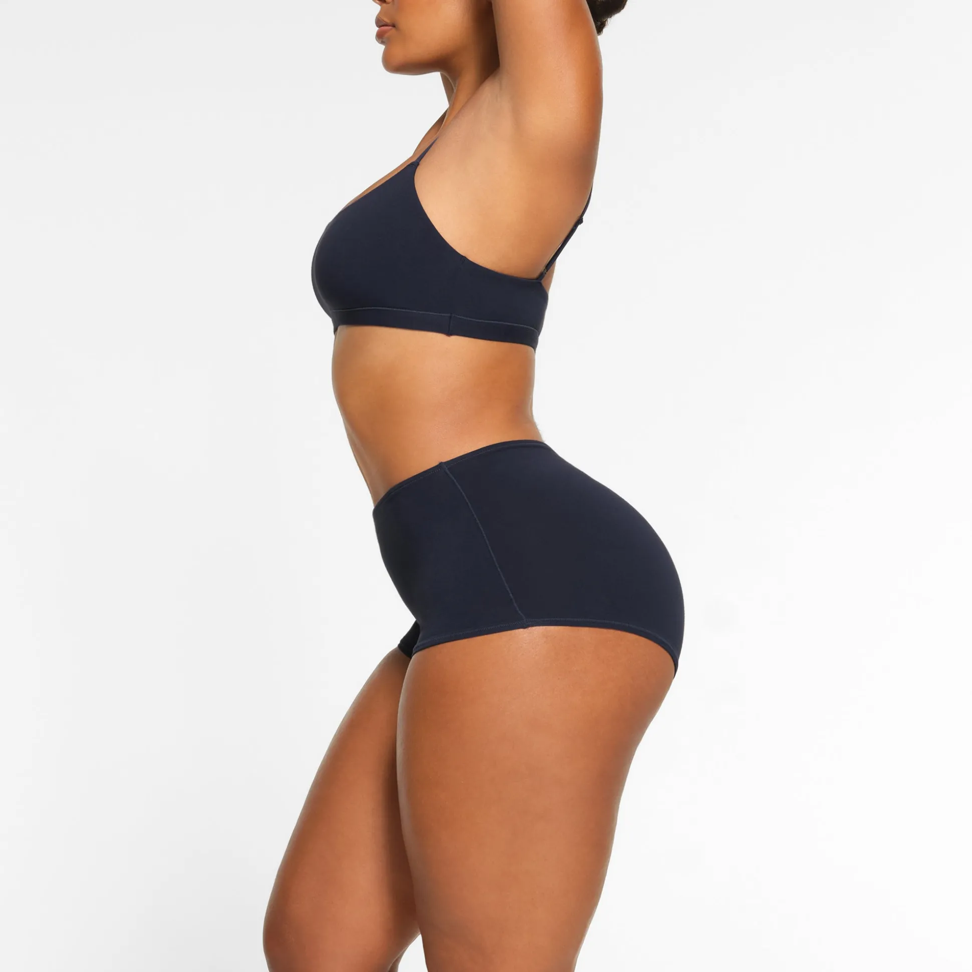 COTTON JERSEY BOY SHORT | NAVY