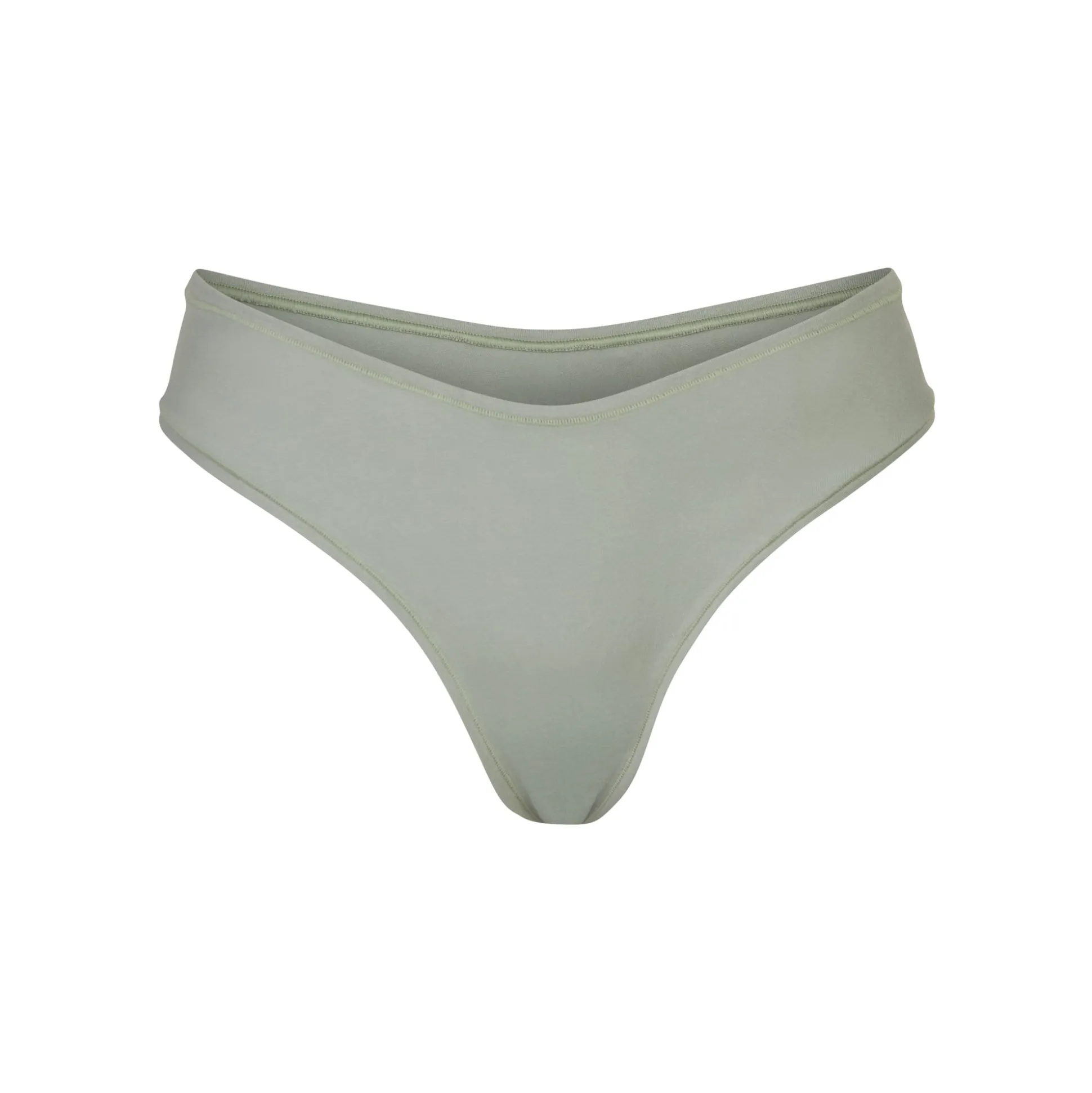 COTTON JERSEY DIPPED THONG | MINERAL