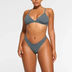 COTTON JERSEY DIPPED THONG | KYANITE