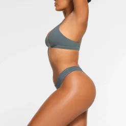 COTTON JERSEY DIPPED THONG | KYANITE