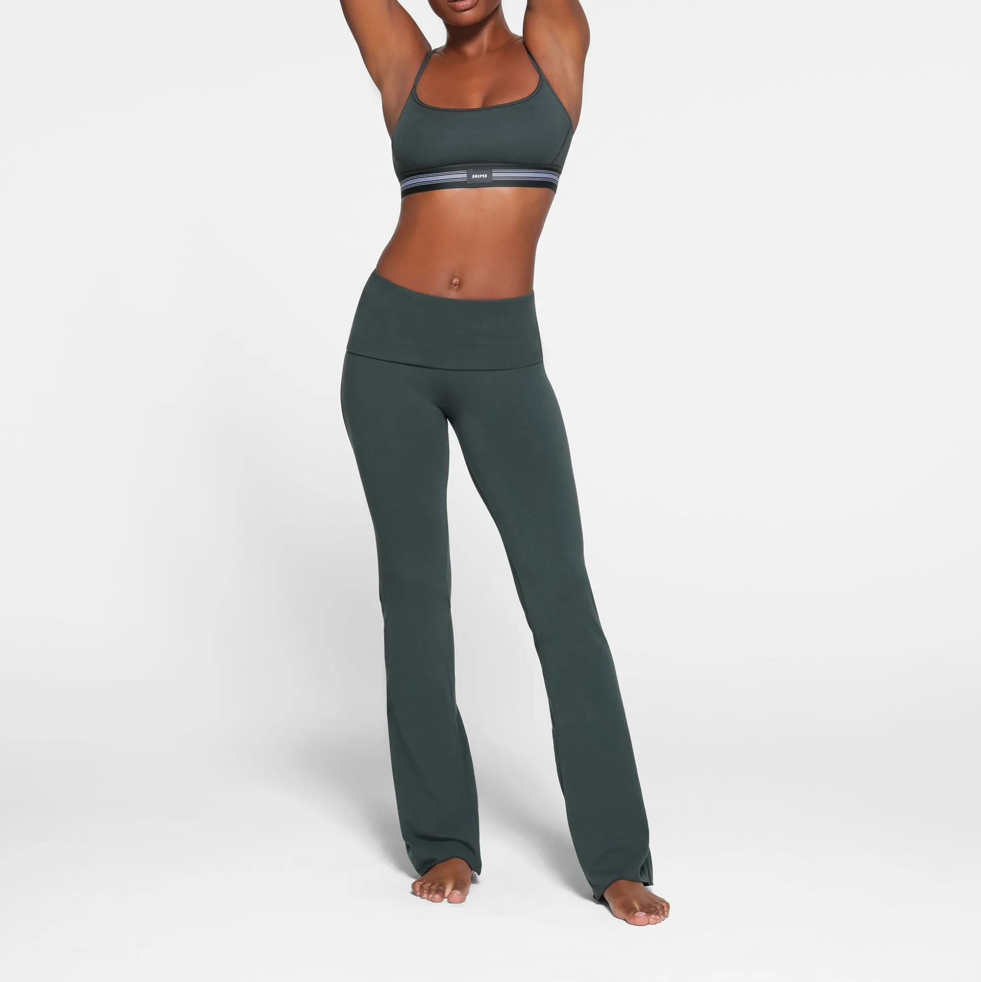 COTTON JERSEY FOLDOVER PANT | SPRUCE
