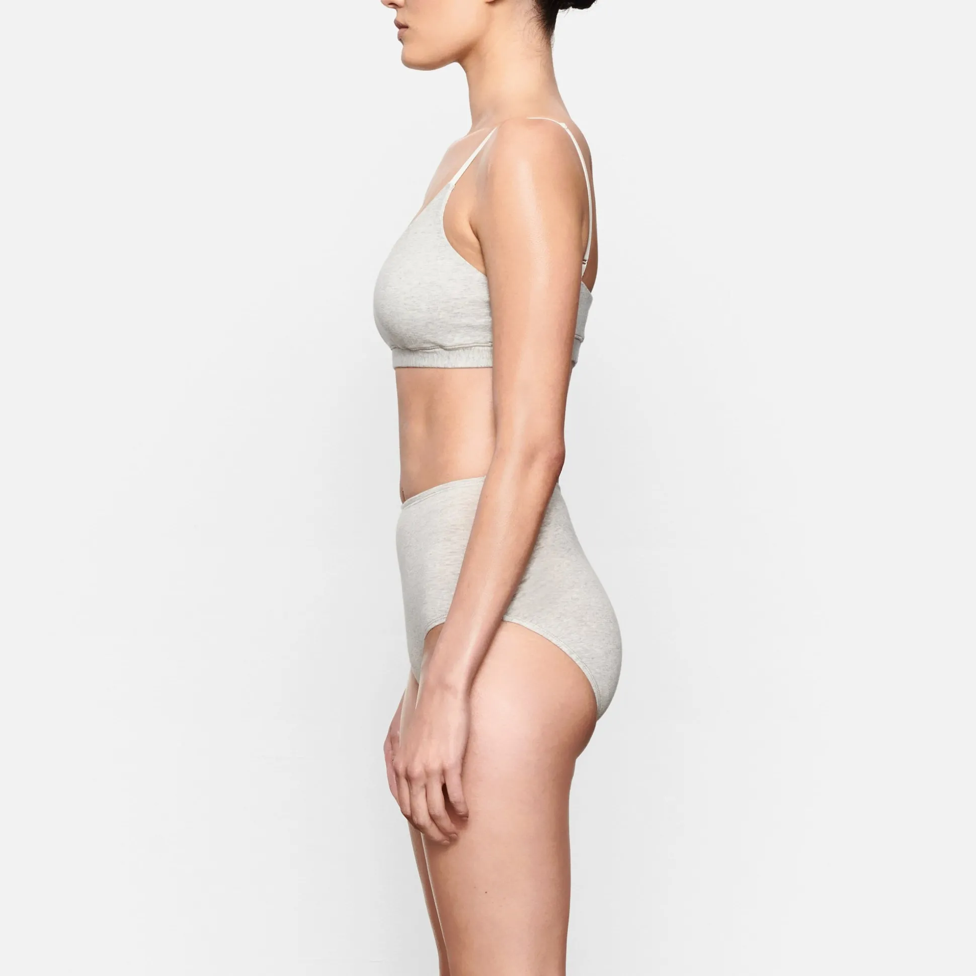 COTTON JERSEY FULL BRIEF 5-PACK | LIGHT HEATHER GREY
