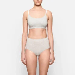 COTTON JERSEY FULL BRIEF 3-PACK | LIGHT HEATHER GREY