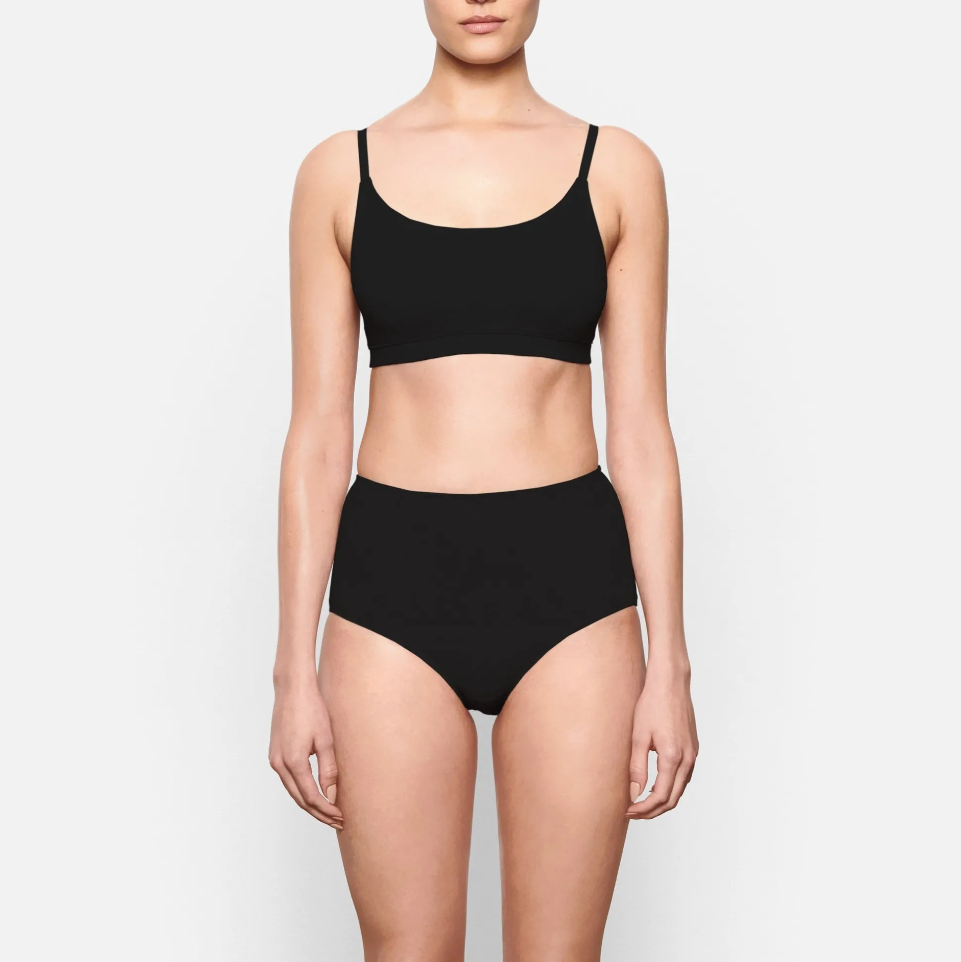 COTTON JERSEY SCOOP BRALETTE | SOOT