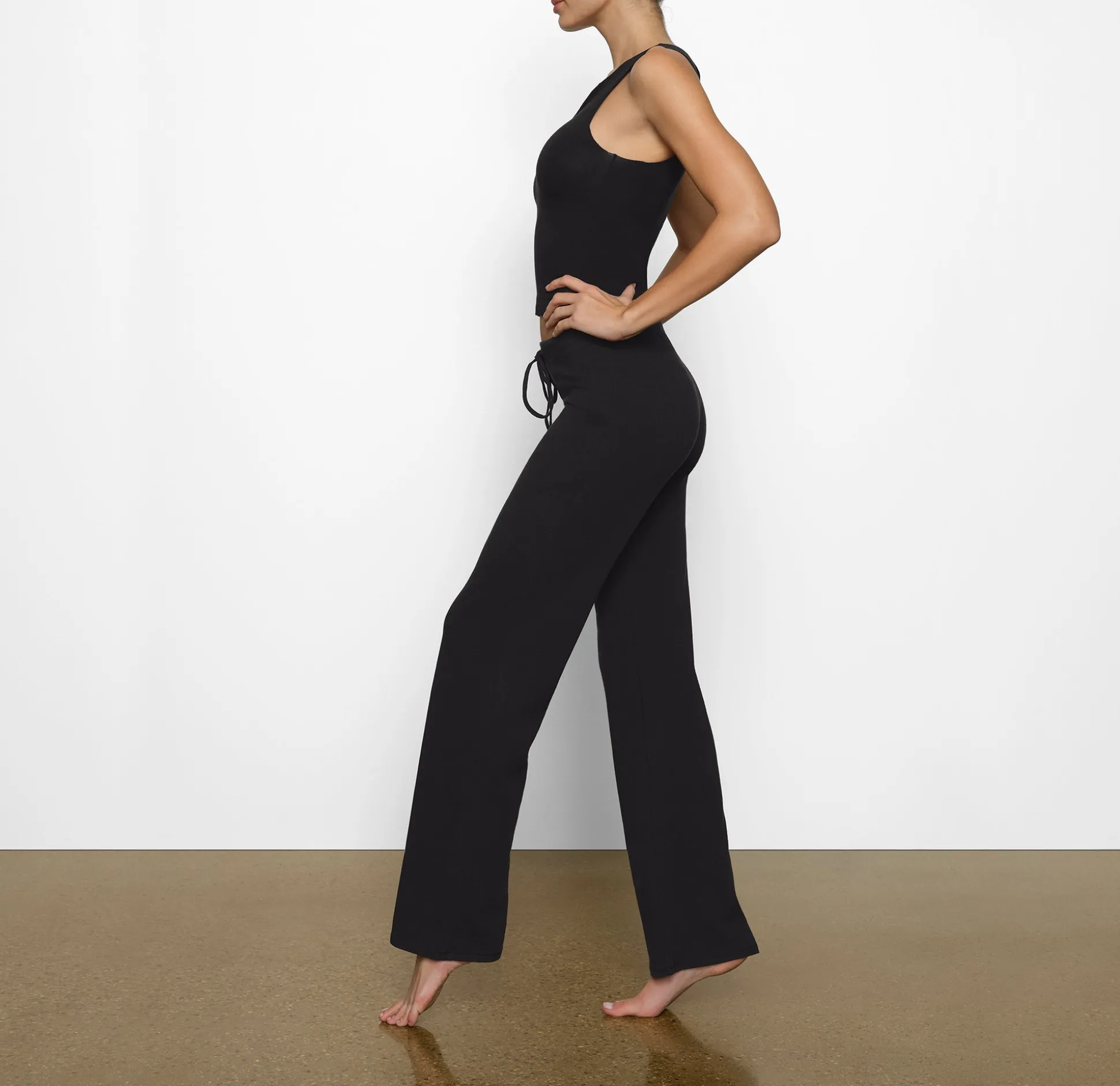 COTTON JERSEY STRAIGHT LEG PANT | SOOT