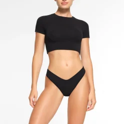 COTTON JERSEY SUPER CROPPED T-SHIRT | SOOT