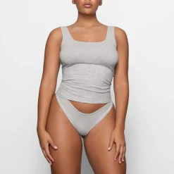 COTTON JERSEY TANK | LIGHT HEATHER GREY