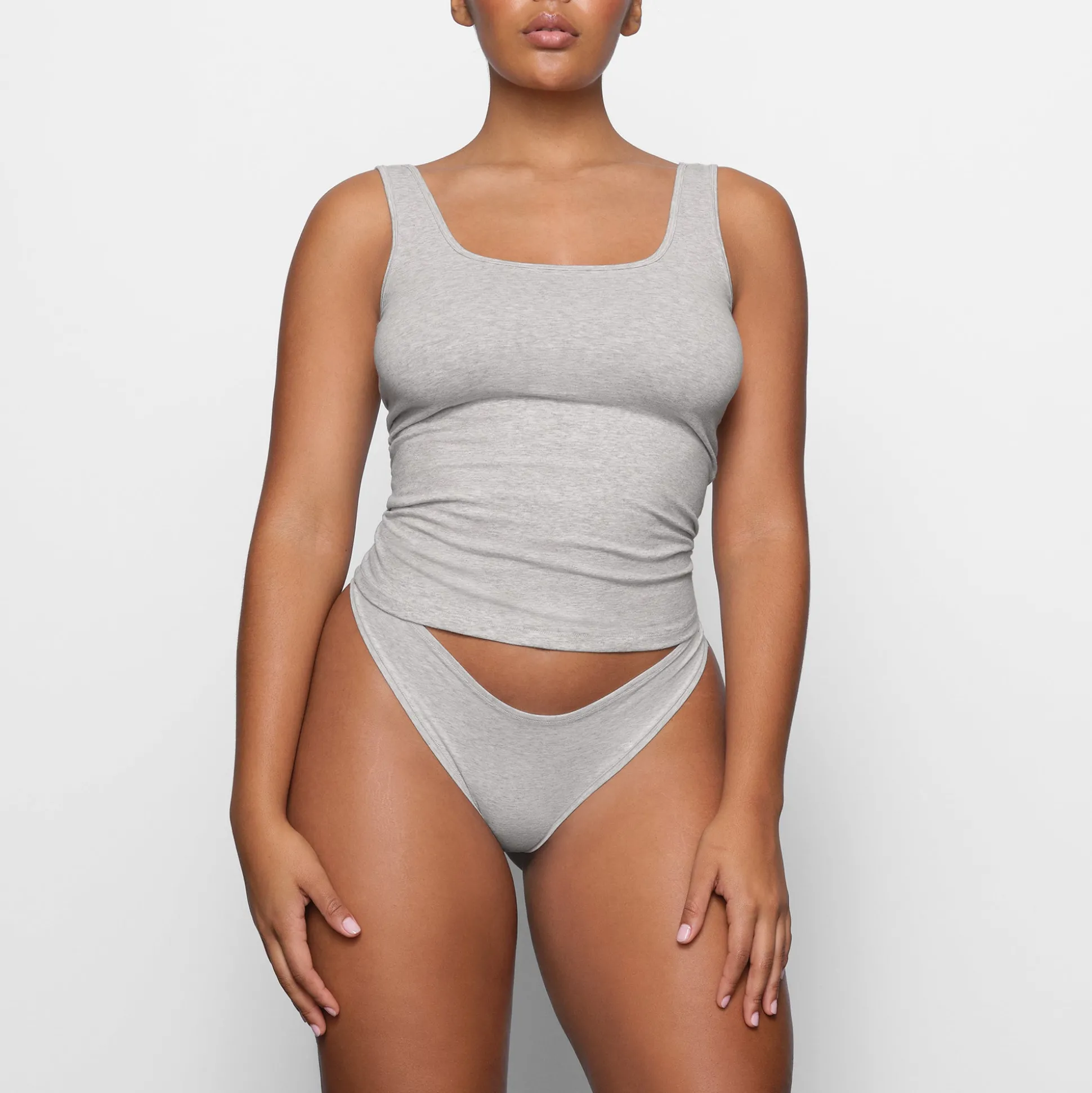 COTTON JERSEY TANK | LIGHT HEATHER GREY