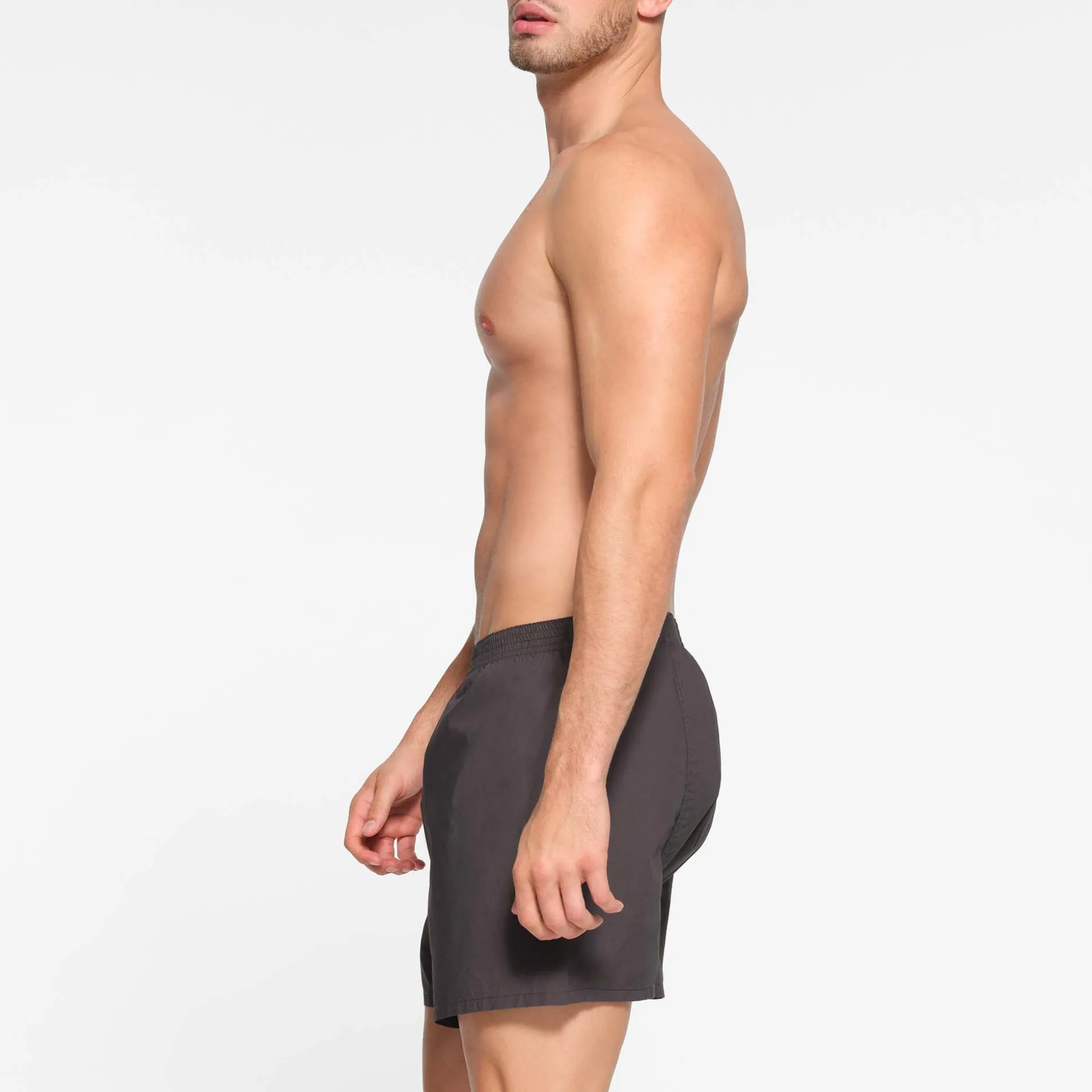 COTTON POPLIN SLEEP MENS BOXER | ASH
