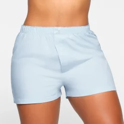 COTTON POPLIN SLEEP SHORT | GLACIER