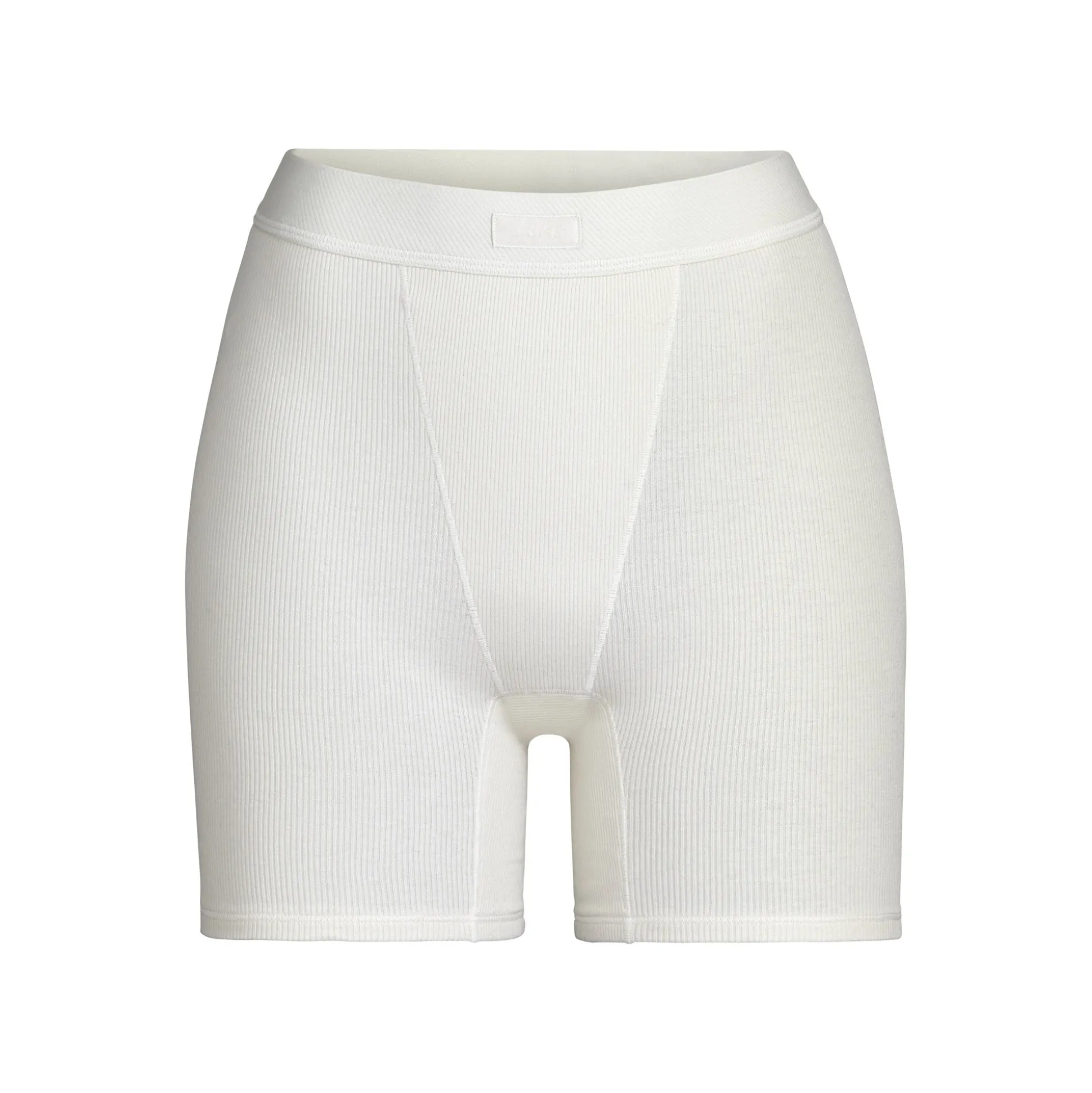 COTTON RIB BOXER | BONE