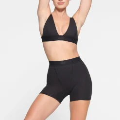 COTTON RIB BOXER | SOOT