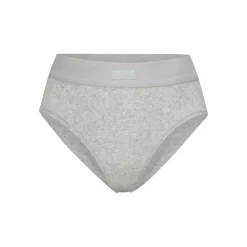 COTTON RIB BRIEF | LIGHT HEATHER GREY