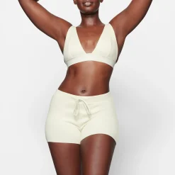 COTTON RIB DRAWSTRING SHORT | BONE