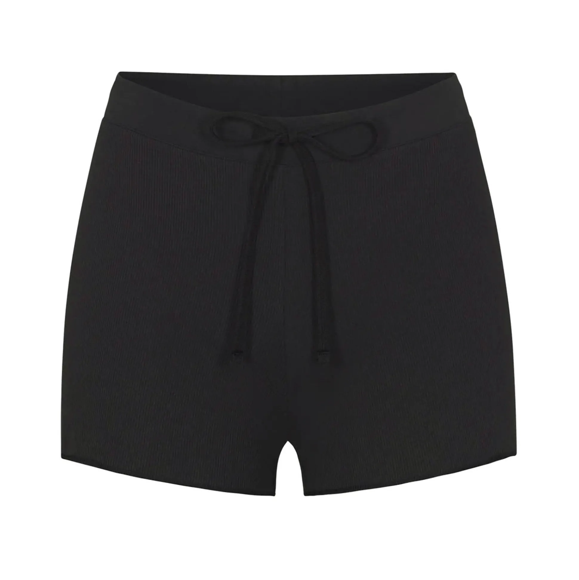 COTTON RIB DRAWSTRING SHORT | SOOT
