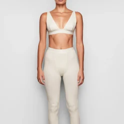 COTTON RIB LEGGING | BONE