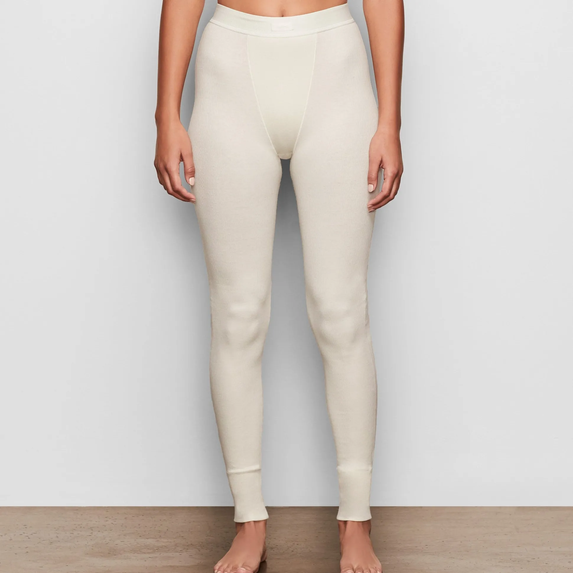 COTTON RIB LEGGING | BONE