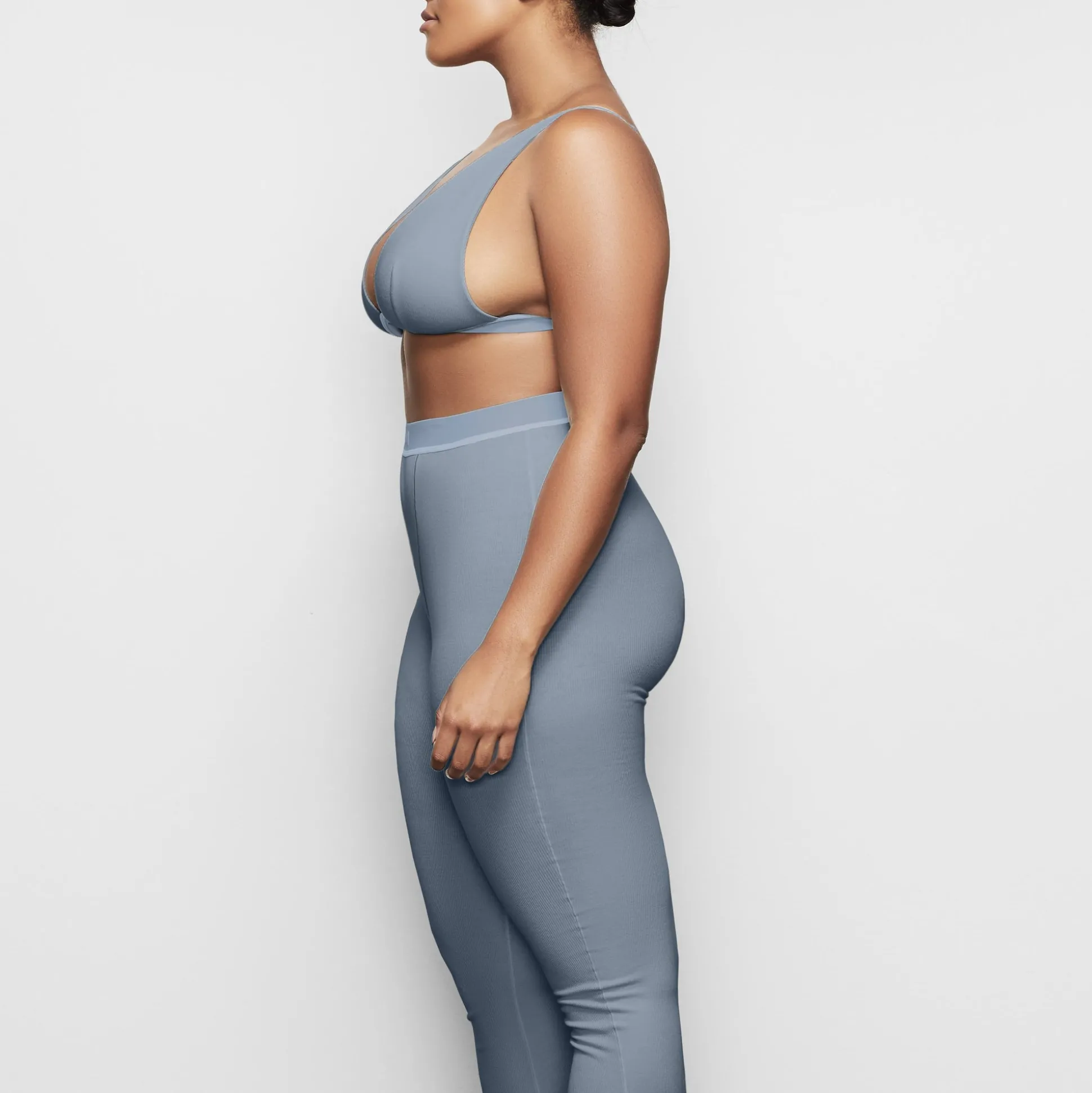 COTTON RIB LEGGING | KYANITE