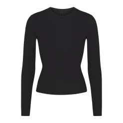 COTTON RIB LONG SLEEVE T-SHIRT | SOOT