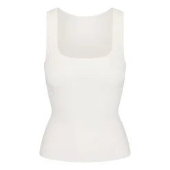 COTTON RIB LONG TANK | MARBLE