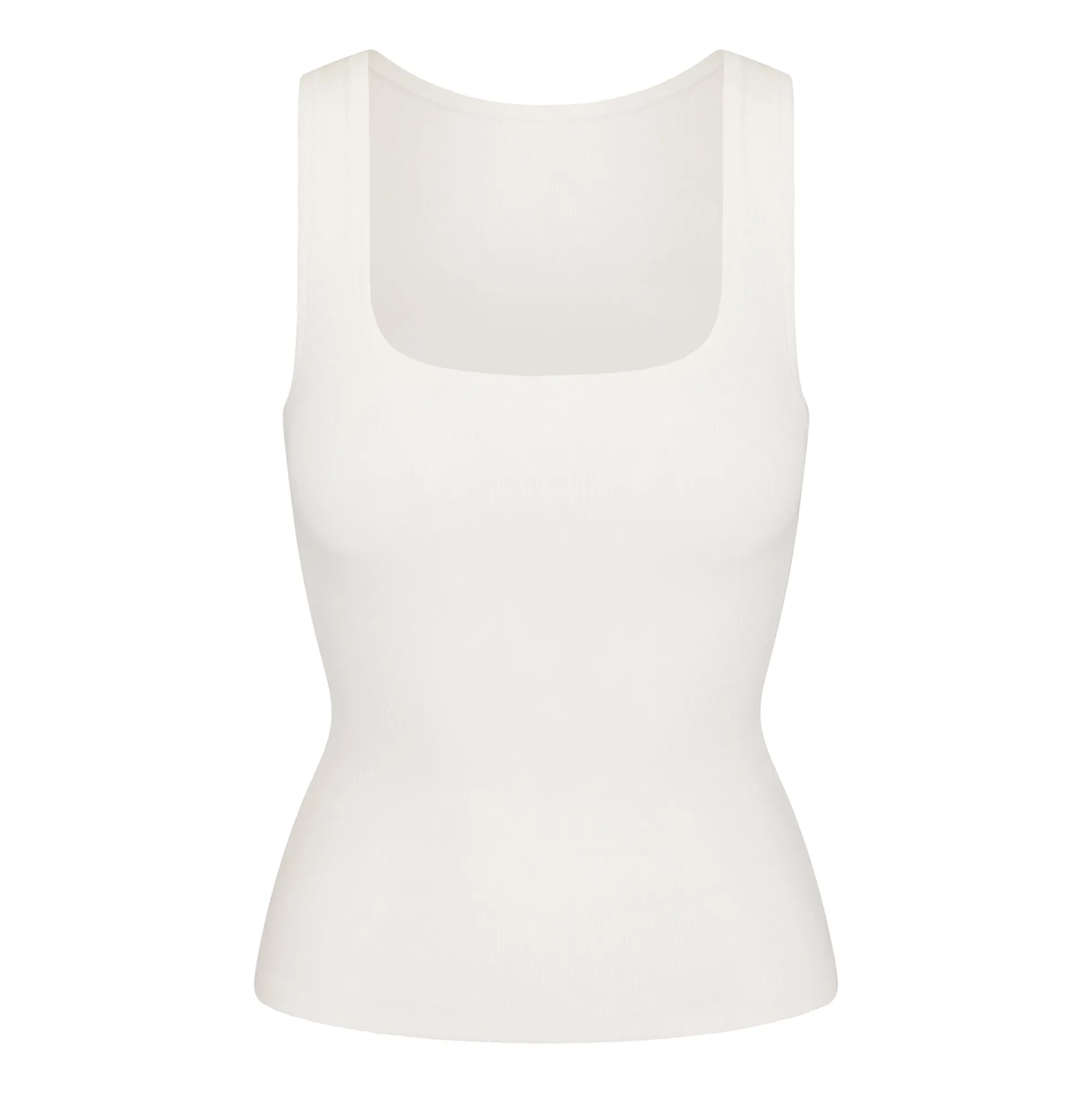 COTTON RIB LONG TANK | MARBLE